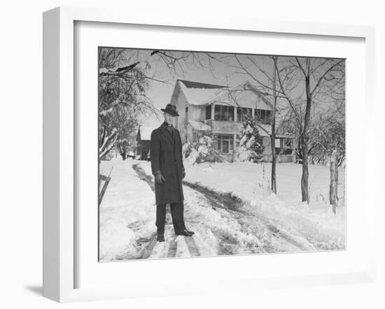 Polygamist Dr. Rulon Clark Allred Who Lives on a 20 Acre Truck Farm-null-Framed Photographic Print