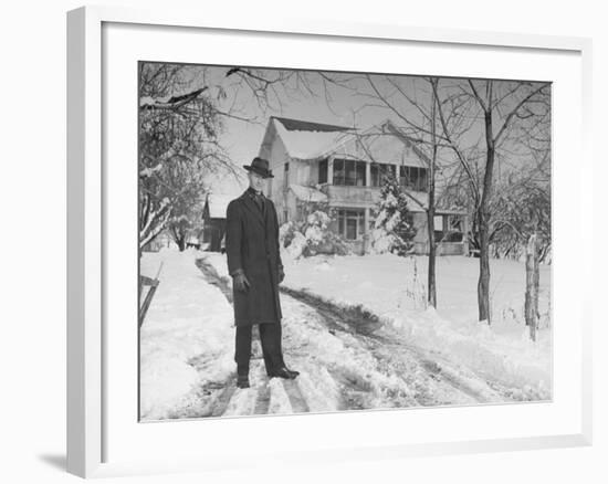 Polygamist Dr. Rulon Clark Allred Who Lives on a 20 Acre Truck Farm-null-Framed Photographic Print