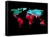 Polygon World Map 2-NaxArt-Framed Stretched Canvas