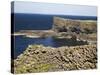 Polygonal Basalt, Staffa, Off Isle of Mull, Scotland-David Wall-Stretched Canvas