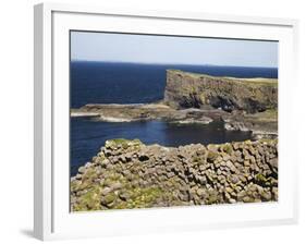 Polygonal Basalt, Staffa, Off Isle of Mull, Scotland-David Wall-Framed Photographic Print