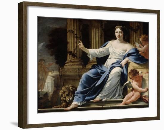 Polyhymnia, Muse of Eloquence, 17th Century-Simon Vouet-Framed Giclee Print