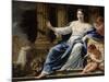 Polyhymnia, Muse of Eloquence, 17th Century-Simon Vouet-Mounted Giclee Print