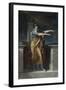 Polyhymnia, Muse of Eloquence, 1800, by Charles Meynier, 1768-1832, French painting,-Charles Meynier-Framed Premium Giclee Print