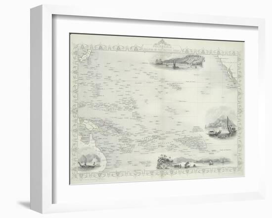 Polynesia or Islands in the Pacific Ocean, 1850s-John Rapkin-Framed Giclee Print