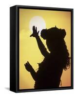 Polynesian Dancer, Ahu Tahai, Easter Island-Angelo Cavalli-Framed Stretched Canvas