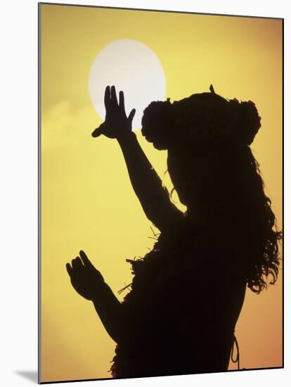 Polynesian Dancer, Ahu Tahai, Easter Island-Angelo Cavalli-Mounted Premium Photographic Print