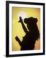 Polynesian Dancer, Ahu Tahai, Easter Island-Angelo Cavalli-Framed Photographic Print