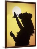 Polynesian Dancer, Ahu Tahai, Easter Island-Angelo Cavalli-Framed Photographic Print