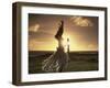 Polynesian Dancer, Ahu Tahai, Easter Island-Angelo Cavalli-Framed Premium Photographic Print