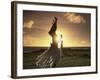 Polynesian Dancer, Ahu Tahai, Easter Island-Angelo Cavalli-Framed Photographic Print