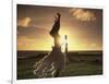 Polynesian Dancer, Ahu Tahai, Easter Island-Angelo Cavalli-Framed Photographic Print