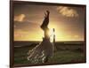 Polynesian Dancer, Ahu Tahai, Easter Island-Angelo Cavalli-Framed Photographic Print