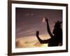 Polynesian Dancer, Ahu Tahai, Easter Island-Angelo Cavalli-Framed Photographic Print