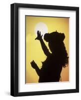 Polynesian Dancer, Ahu Tahai, Easter Island-Angelo Cavalli-Framed Premium Photographic Print