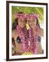 Polynesian Girls in Traditional Costume with Leis, Aitutaki, Cook Islands, Polynesia-Steve Vidler-Framed Photographic Print