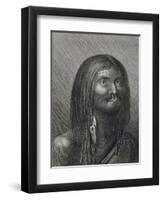 Polynesian Man from Nootka Sound by John Webber (1752-1793) Made During Third Voyage (1776-1779) of-null-Framed Premium Giclee Print