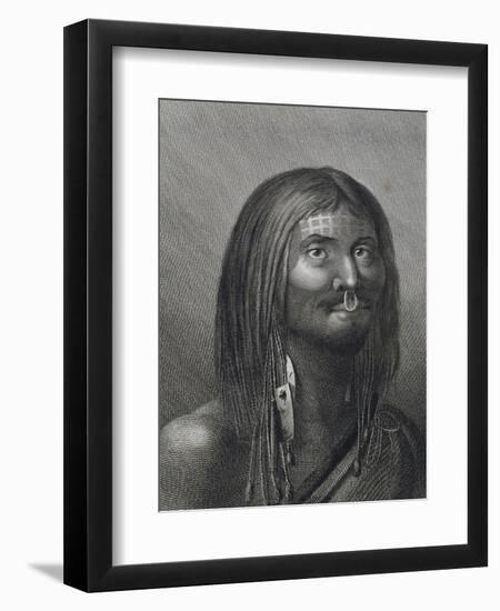 Polynesian Man from Nootka Sound by John Webber (1752-1793) Made During Third Voyage (1776-1779) of-null-Framed Premium Giclee Print