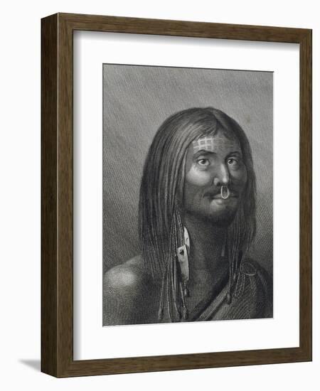 Polynesian Man from Nootka Sound by John Webber (1752-1793) Made During Third Voyage (1776-1779) of-null-Framed Giclee Print
