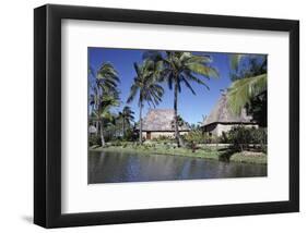 Polynesian Thatched Huts Oahu HI-null-Framed Premium Giclee Print