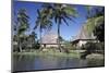 Polynesian Thatched Huts Oahu HI-null-Mounted Premium Giclee Print