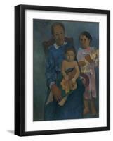 Polynesian Woman with Children, 1901-Paul Gauguin-Framed Giclee Print