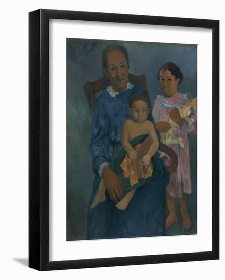 Polynesian Woman with Children, 1901-Paul Gauguin-Framed Giclee Print