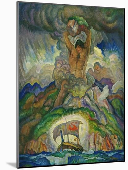 Polyphemus, the Cyclops, 1929 (Litho)-Newell Convers Wyeth-Mounted Giclee Print