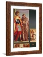 Polyptych from Vallombrosa Abbey, Detail of the Left Hand Side-Andrea del Sarto-Framed Giclee Print