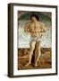 Polyptych of Saint Vincent Ferrier: Saint Sebastian (Polyptych of St Vincent Ferrer: St Sebastian)-Giovanni Bellini-Framed Giclee Print