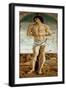 Polyptych of Saint Vincent Ferrier: Saint Sebastian (Polyptych of St Vincent Ferrer: St Sebastian)-Giovanni Bellini-Framed Giclee Print