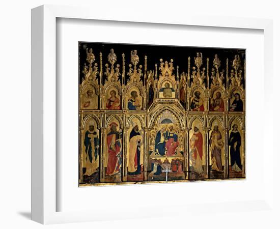 Polyptych of the Coronation of the Virgin and Saints, Jacobello del Fiore, 15th c. Italy-Jacobello del Fiore-Framed Art Print