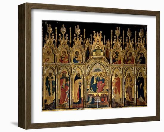 Polyptych of the Coronation of the Virgin and Saints, Jacobello del Fiore, 15th c. Italy-Jacobello del Fiore-Framed Art Print