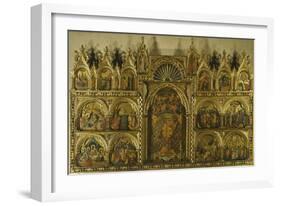 Polyptych of the Coronation of the Virgin Mary, Stories of Jesus and Stories of St Francis-Paolo Veneziano-Framed Giclee Print