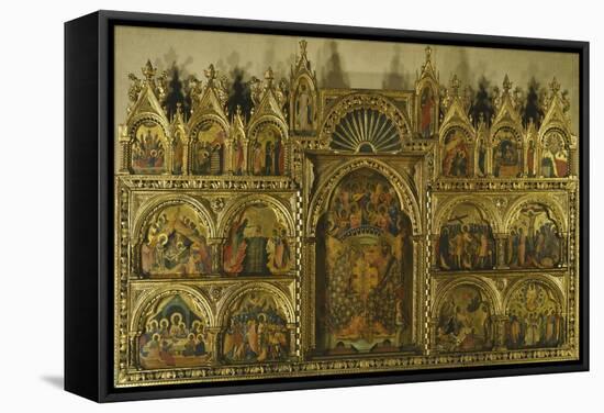 Polyptych of the Coronation of the Virgin Mary, Stories of Jesus and Stories of St Francis-Paolo Veneziano-Framed Stretched Canvas