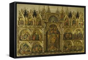 Polyptych of the Coronation of the Virgin Mary, Stories of Jesus and Stories of St Francis-Paolo Veneziano-Framed Stretched Canvas