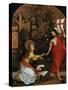 Polyptych of the Dominicans: Panel with the Noli me tangere-Martin Schongauer-Stretched Canvas