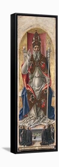 Polyptych with St. Ambrose Blessing-null-Framed Stretched Canvas
