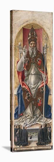 Polyptych with St. Ambrose Blessing-null-Stretched Canvas
