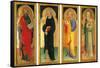 Polyptych with St Paul, St Nicholas of Tolentino, St Peter and St Lawrence-null-Framed Stretched Canvas