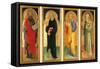 Polyptych with St Paul, St Nicholas of Tolentino, St Peter and St Lawrence-null-Framed Stretched Canvas