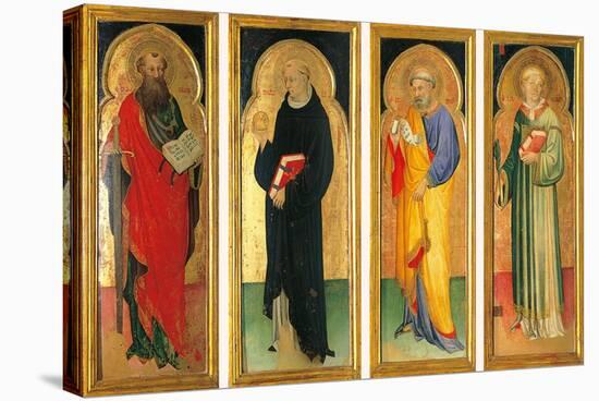 Polyptych with St Paul, St Nicholas of Tolentino, St Peter and St Lawrence-null-Stretched Canvas