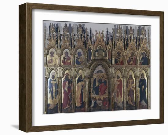 Polyptych with the Coronation of the Virgin and Figures of Saints-Jacobello del Fiore-Framed Giclee Print