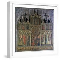 Polyptych with the Death of the Virgin-Lorenzo Veneziano-Framed Giclee Print