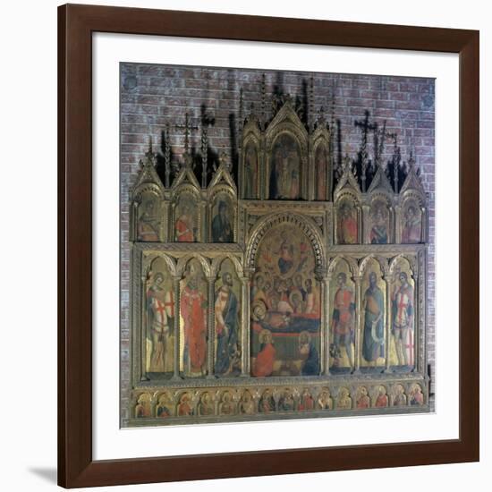 Polyptych with the Death of the Virgin-Lorenzo Veneziano-Framed Giclee Print