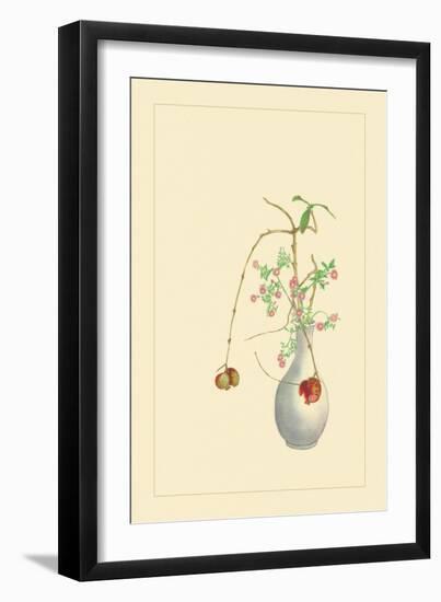 Pomegranate and Chrysanthemum-Sofu Teshigahara-Framed Art Print