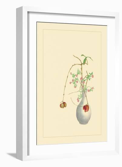 Pomegranate and Chrysanthemum-Sofu Teshigahara-Framed Art Print