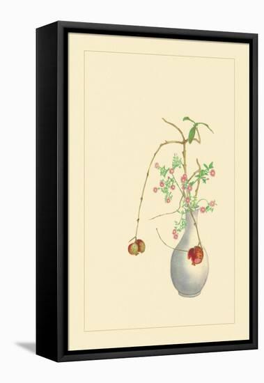 Pomegranate and Chrysanthemum-Sofu Teshigahara-Framed Stretched Canvas
