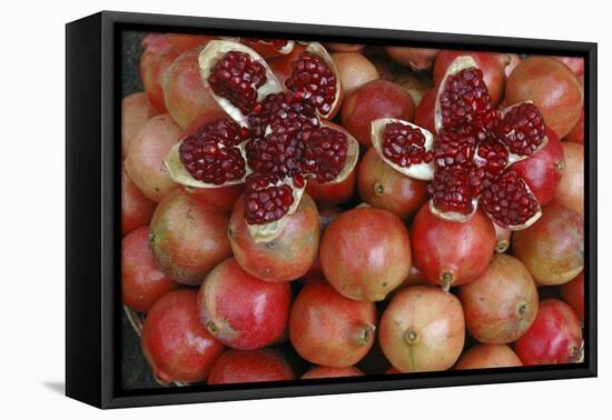 Pomegranate: Opened to Show Seeds Within Sweet Jelly-null-Framed Stretched Canvas