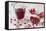 Pomegranate Pieces and a Glass of Pomegranate Juice on White Wooden Table-Jana Ihle-Framed Stretched Canvas
